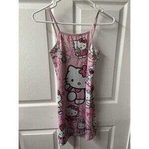 Hello Kitty Pajamas Girls Size 9 Pink Strappy Sleep Gown